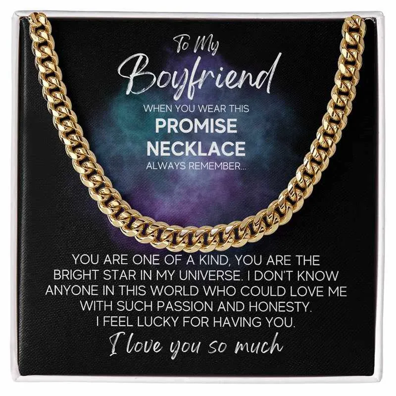 (Promise) To My Boyfriend Cuban Link Necklace