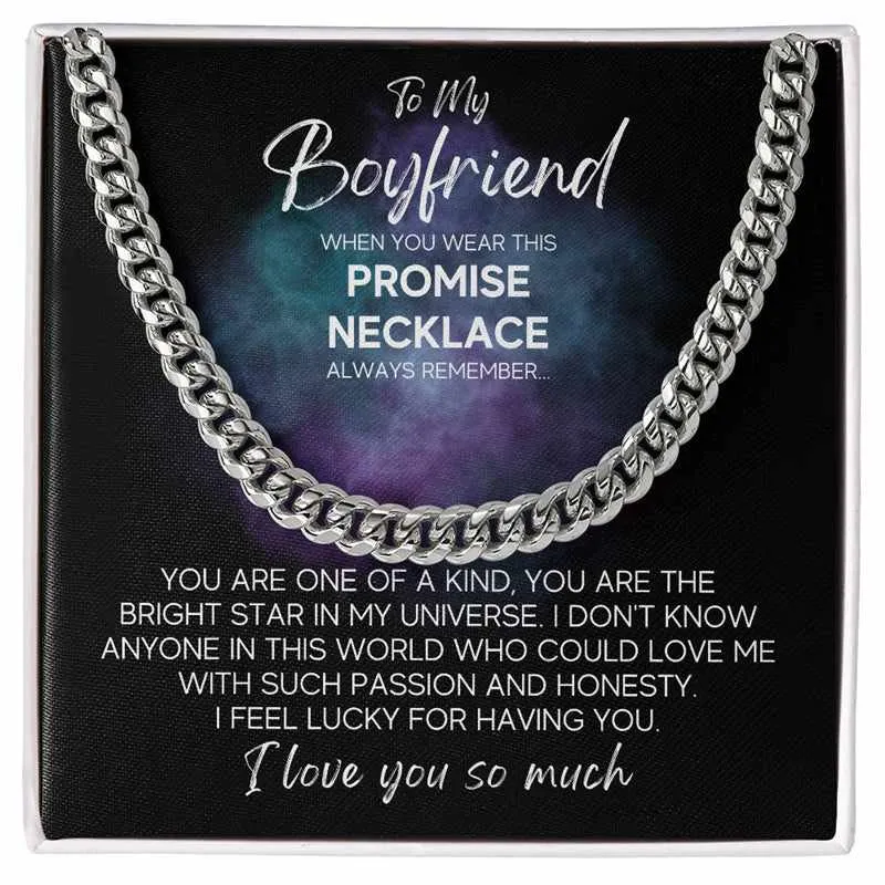 (Promise) To My Boyfriend Cuban Link Necklace