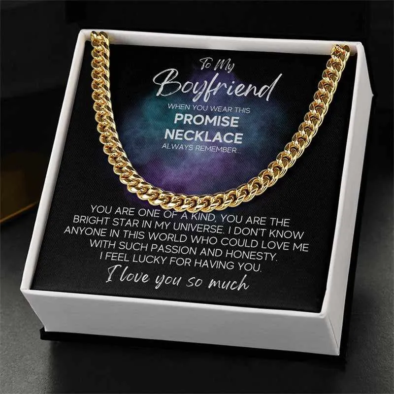 (Promise) To My Boyfriend Cuban Link Necklace