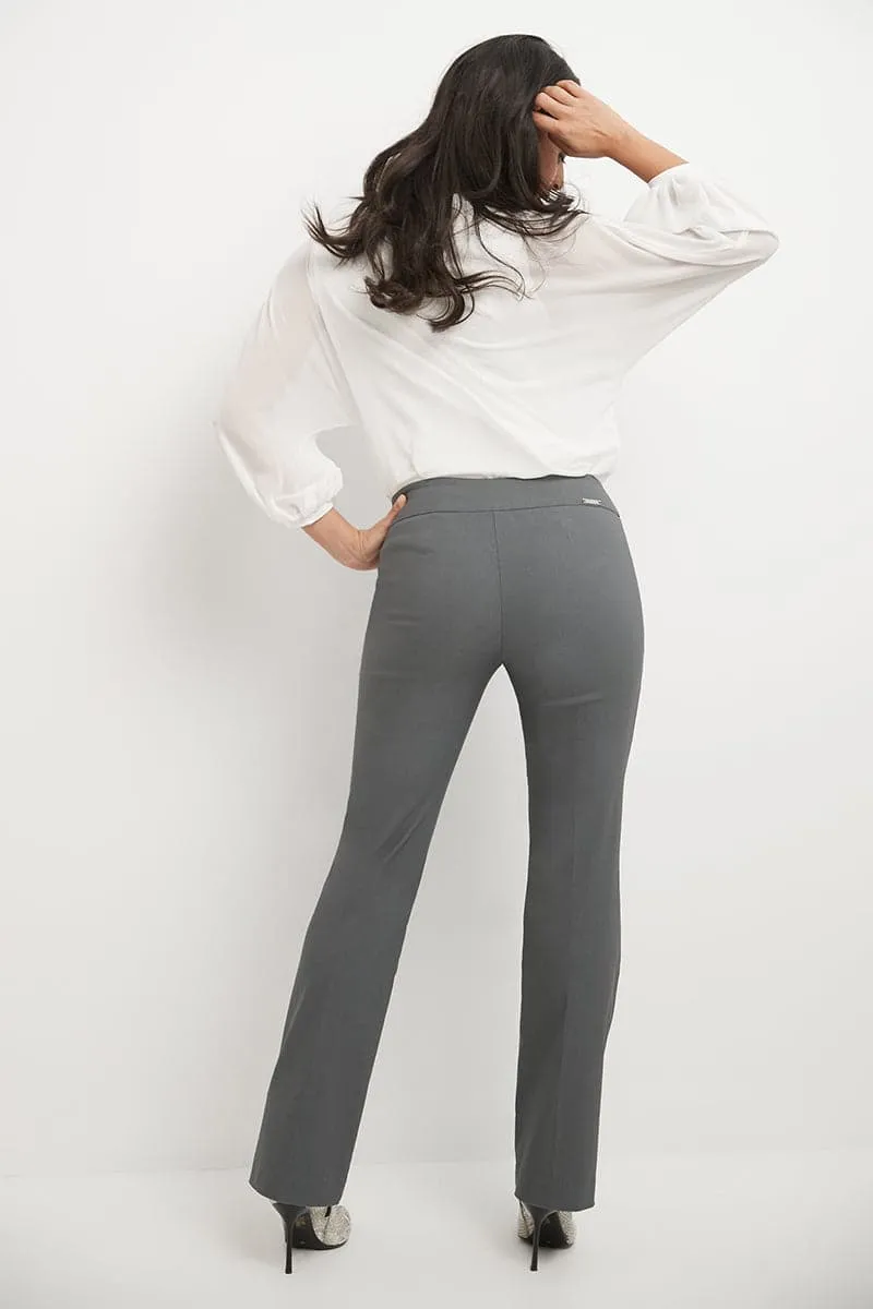 Pull-on bootcut work pants