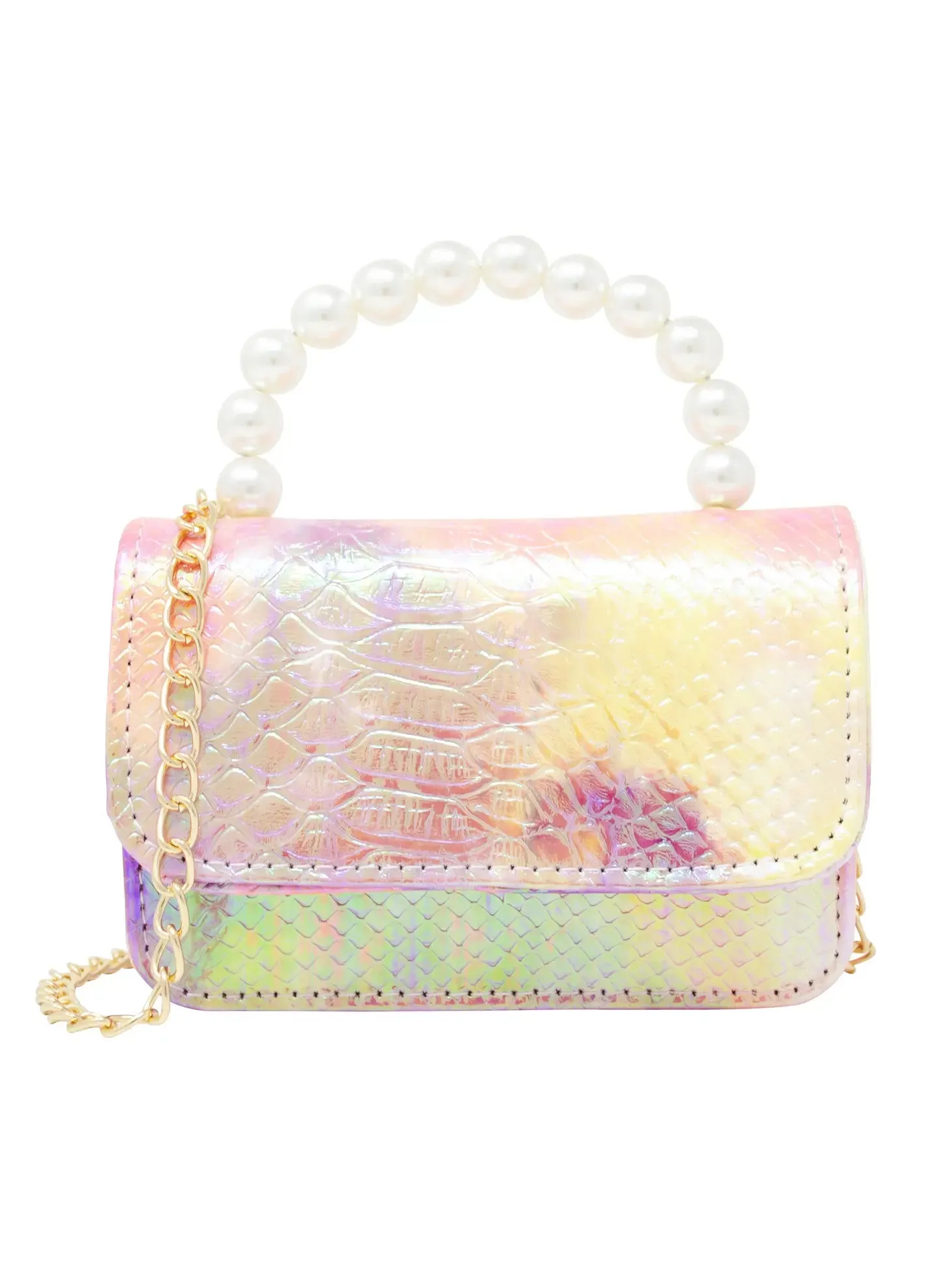 Purse - Tie Dye Crocodile - Pink