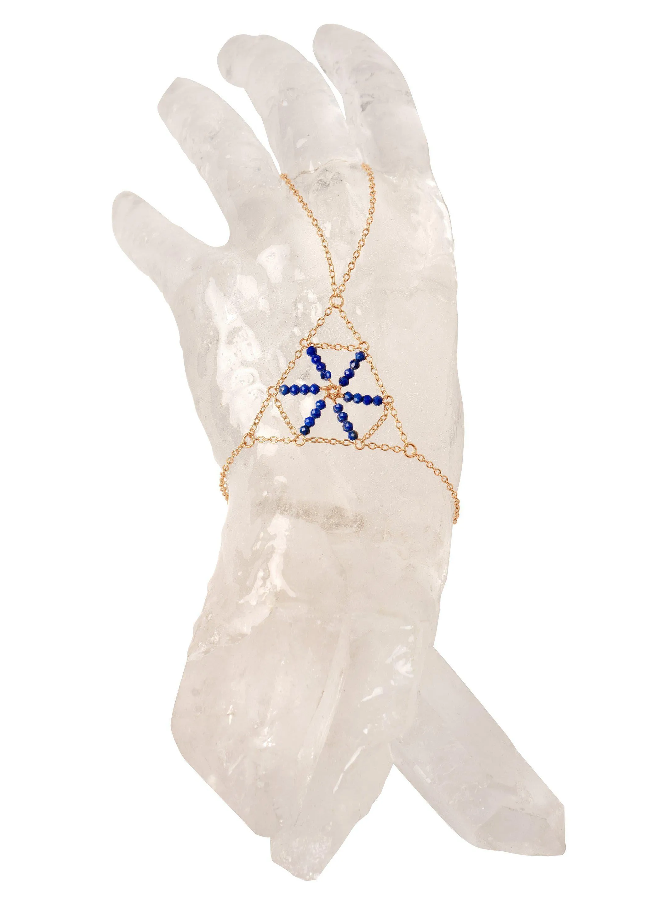 Pyramid Gemstone Hand Chain