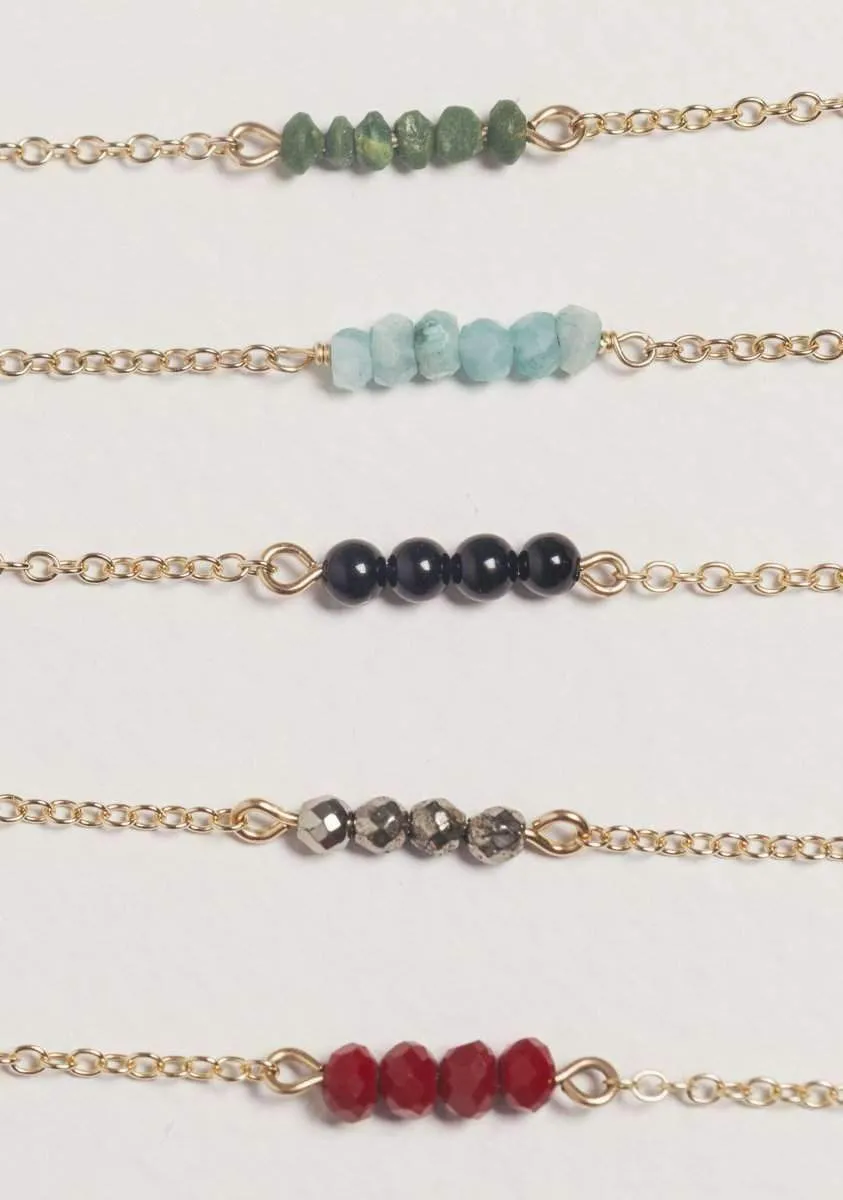 Pyramid Gemstone Hand Chain