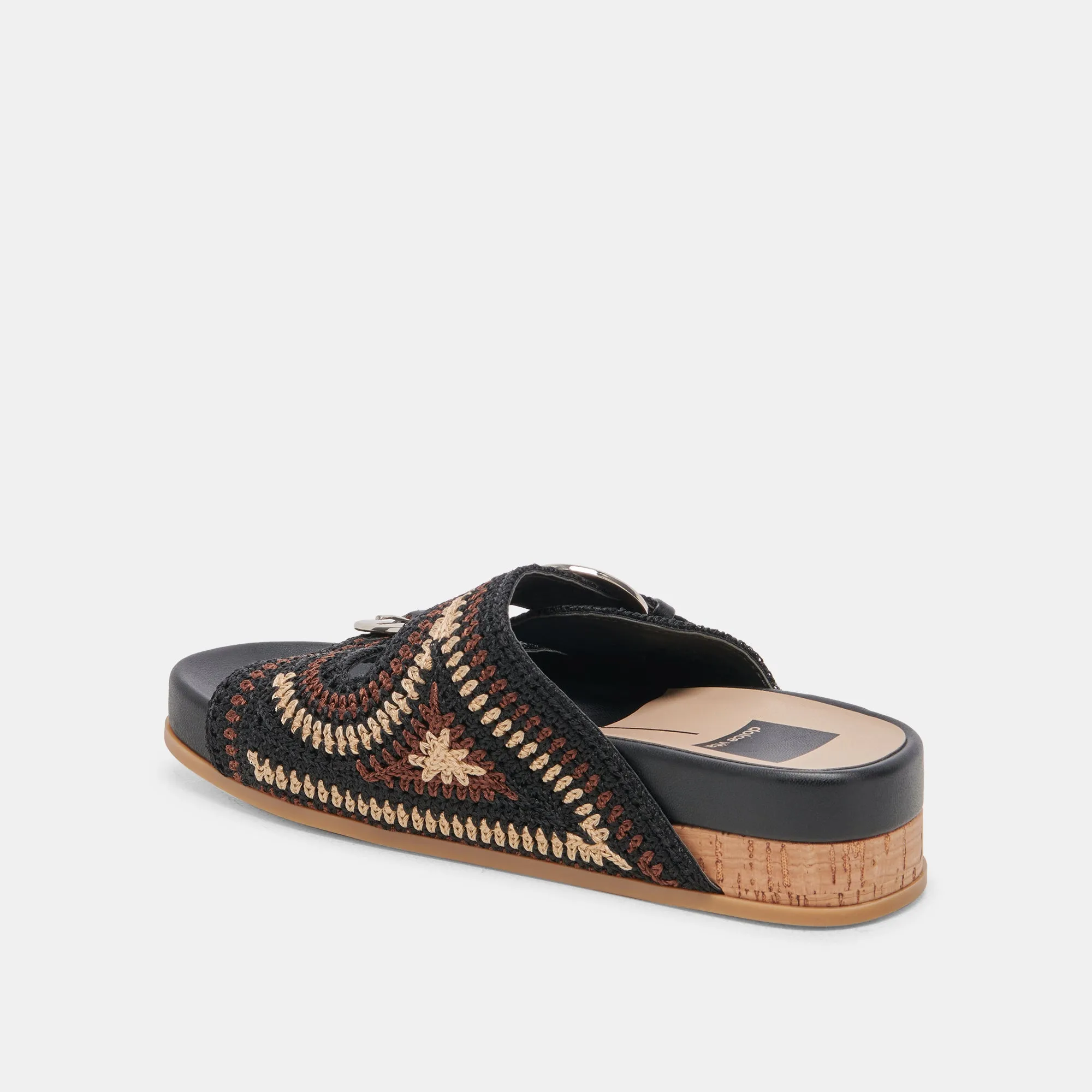 RALLI SANDALS BLACK MULTI KNIT