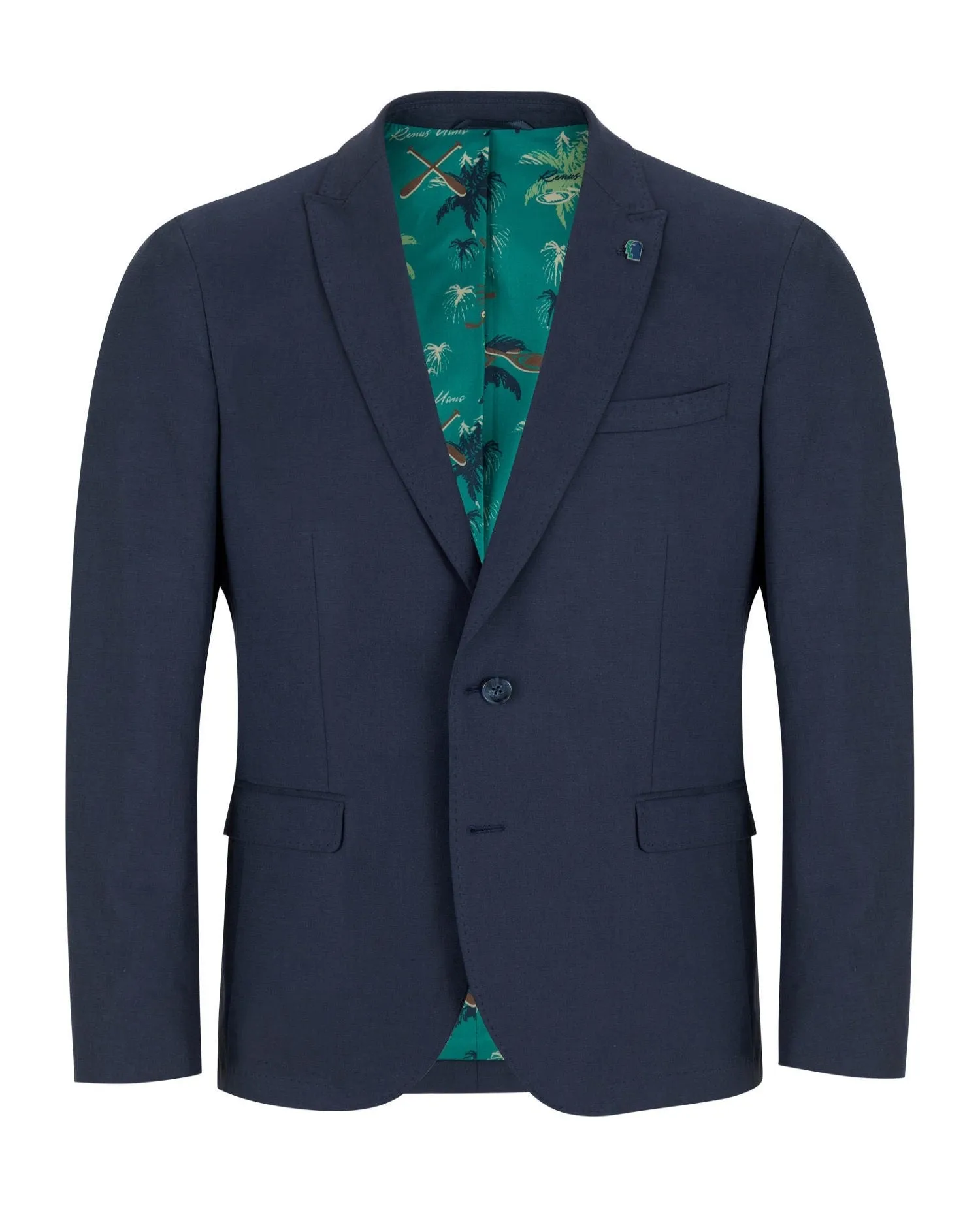 REMUS UOMO Deano Cotton/Linen Jacket/Navy - CORE SS24