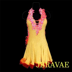 Resale Yellow and Orange Latin/Rhythm Dress LAT030 sz Small SOLD