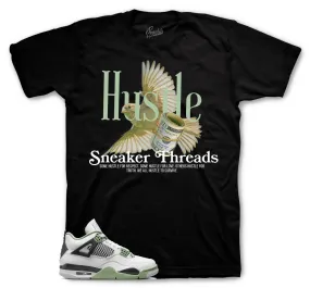 Retro 4 Oil Green Seafoam Fly Hustle Shirt