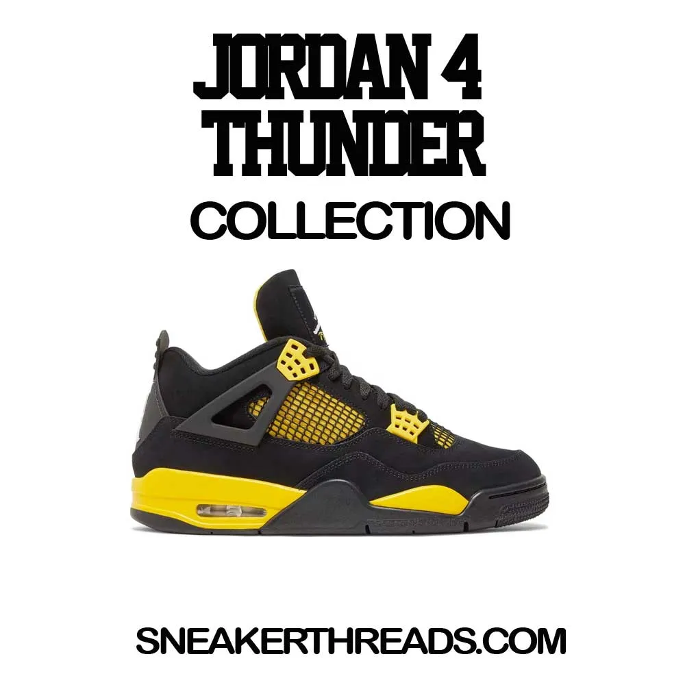 Retro 4 Yellow Thunder Shirt - Killa Season - Black