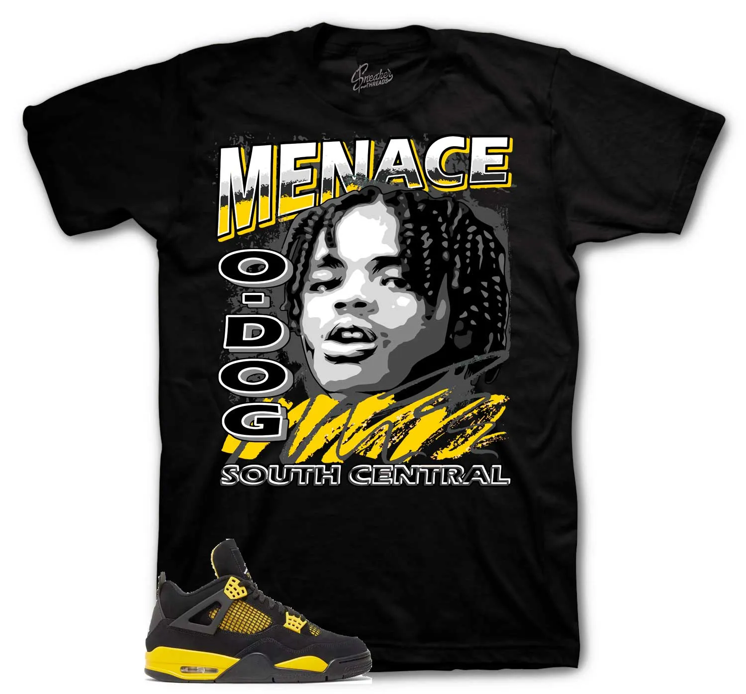 Retro 4 Yellow Thunder Shirt - Nineties - Black