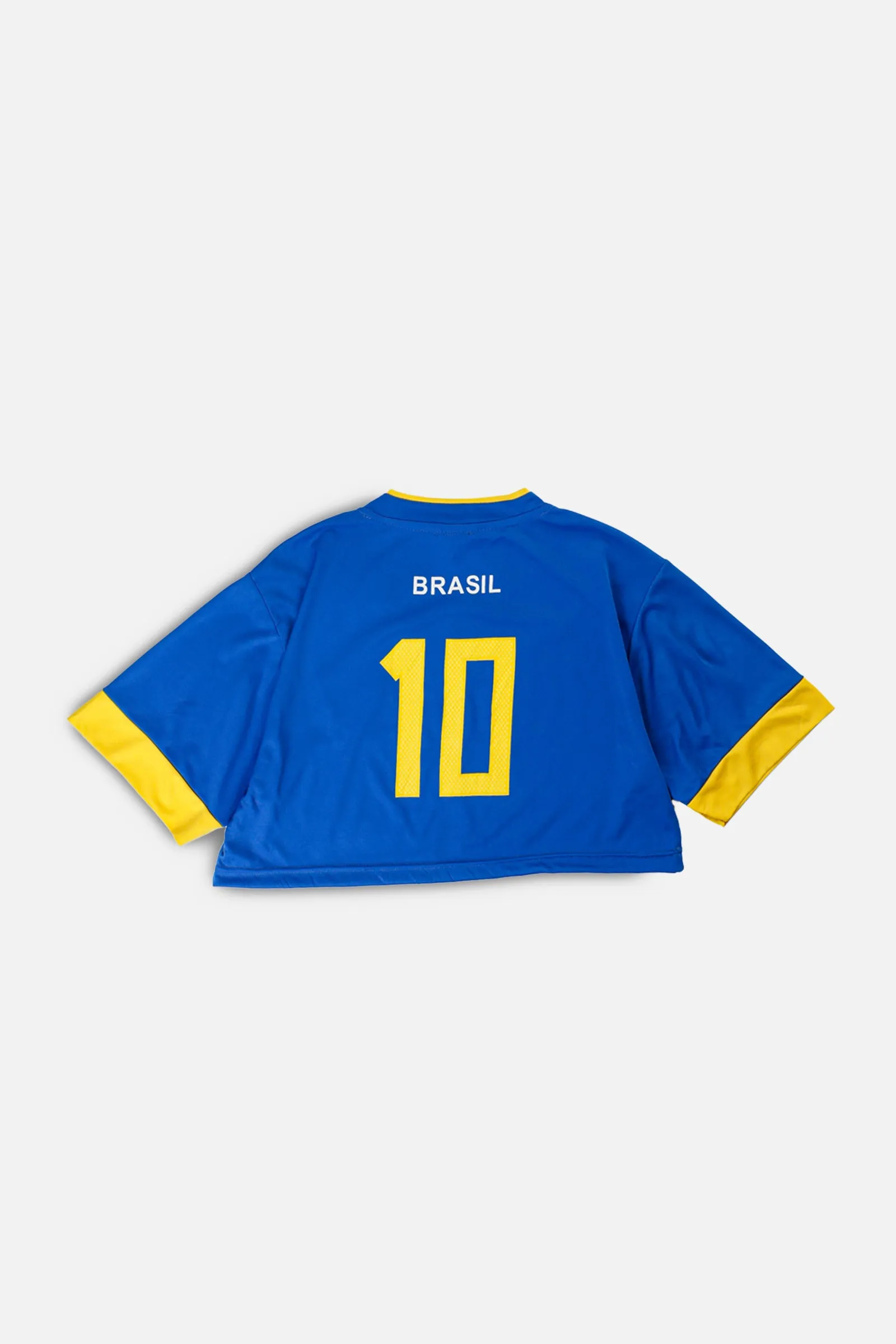 Rework Crop Brazil Soccer Jersey - L