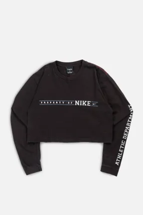 Rework Nike Crop Long Sleeve Tee - M