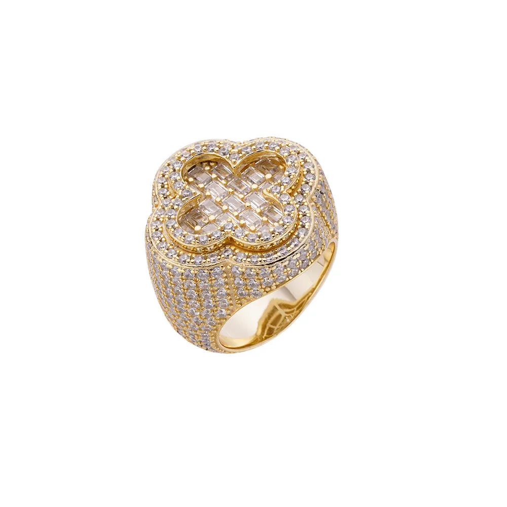 S925 Four Leaf Clover Ring