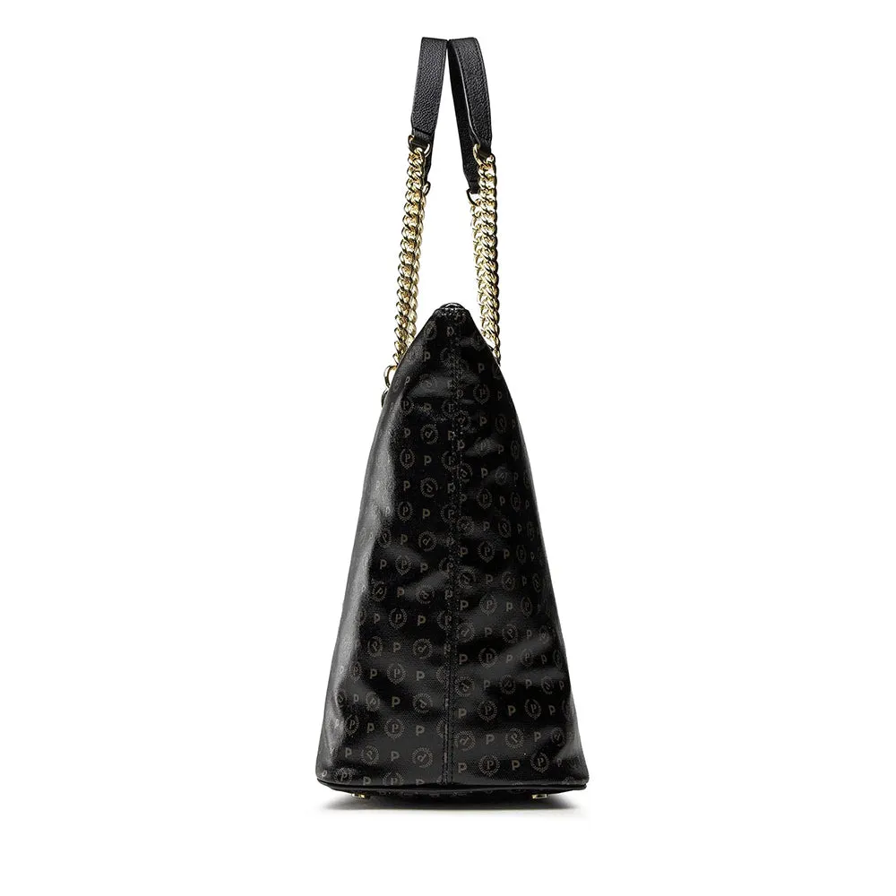 Shopping Bag Donna POLLINI linea Heritage Coated Canvas Nero