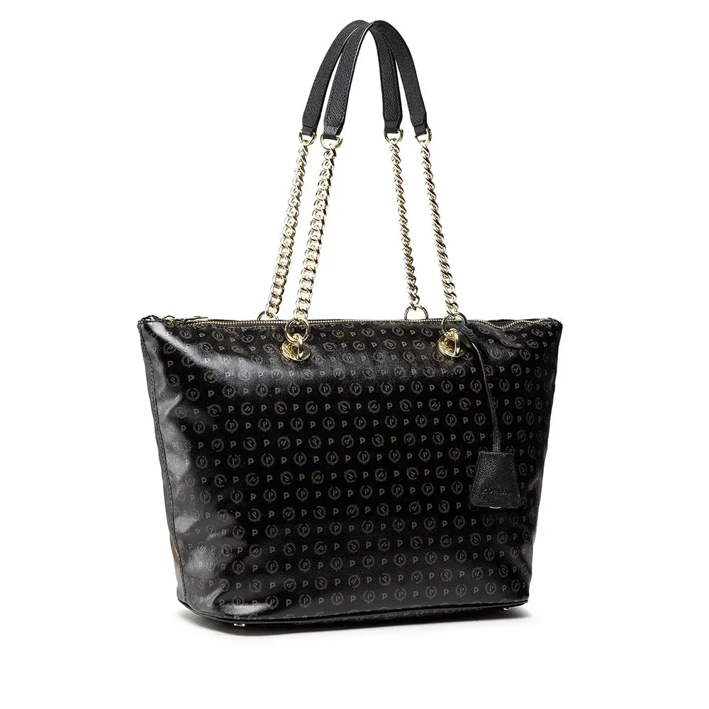 Shopping Bag Donna POLLINI linea Heritage Coated Canvas Nero