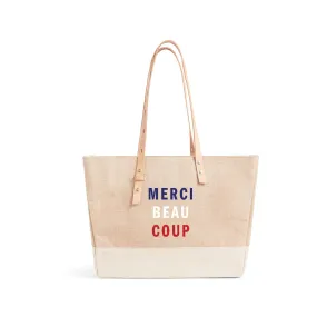 Shoulder Market Bag in Natural for Clare V. “Merci Beau Coup”