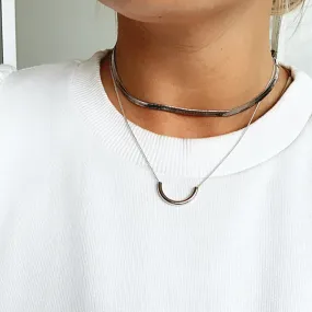 Silver Snake Bone Choker