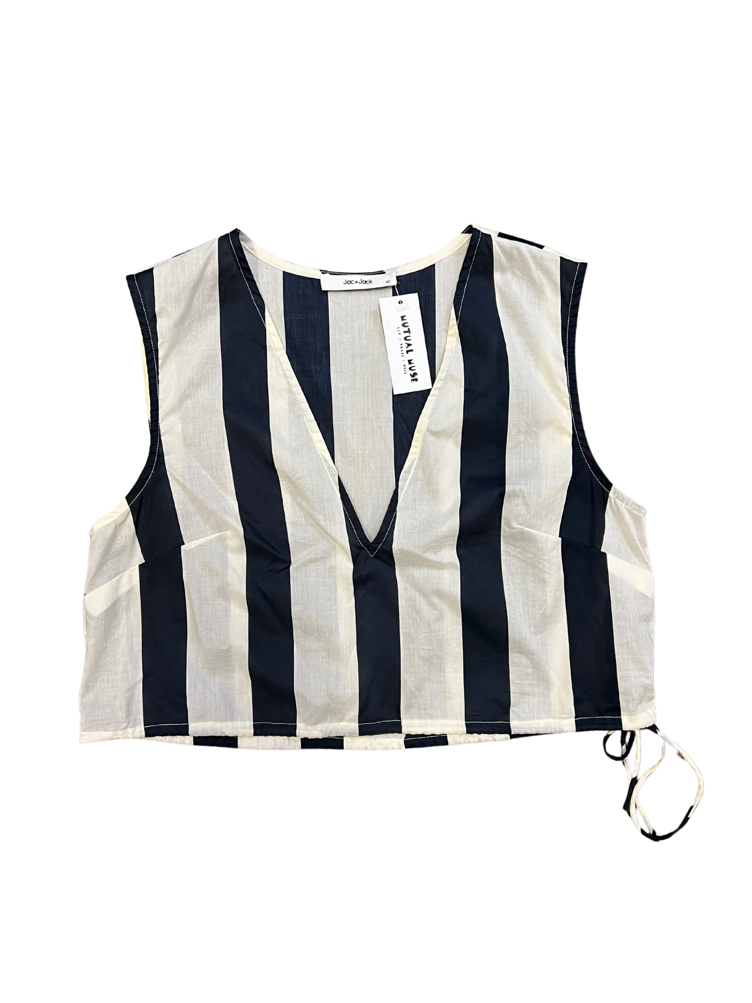 Size XS - Jac   Jack Navy and White Stripe Top