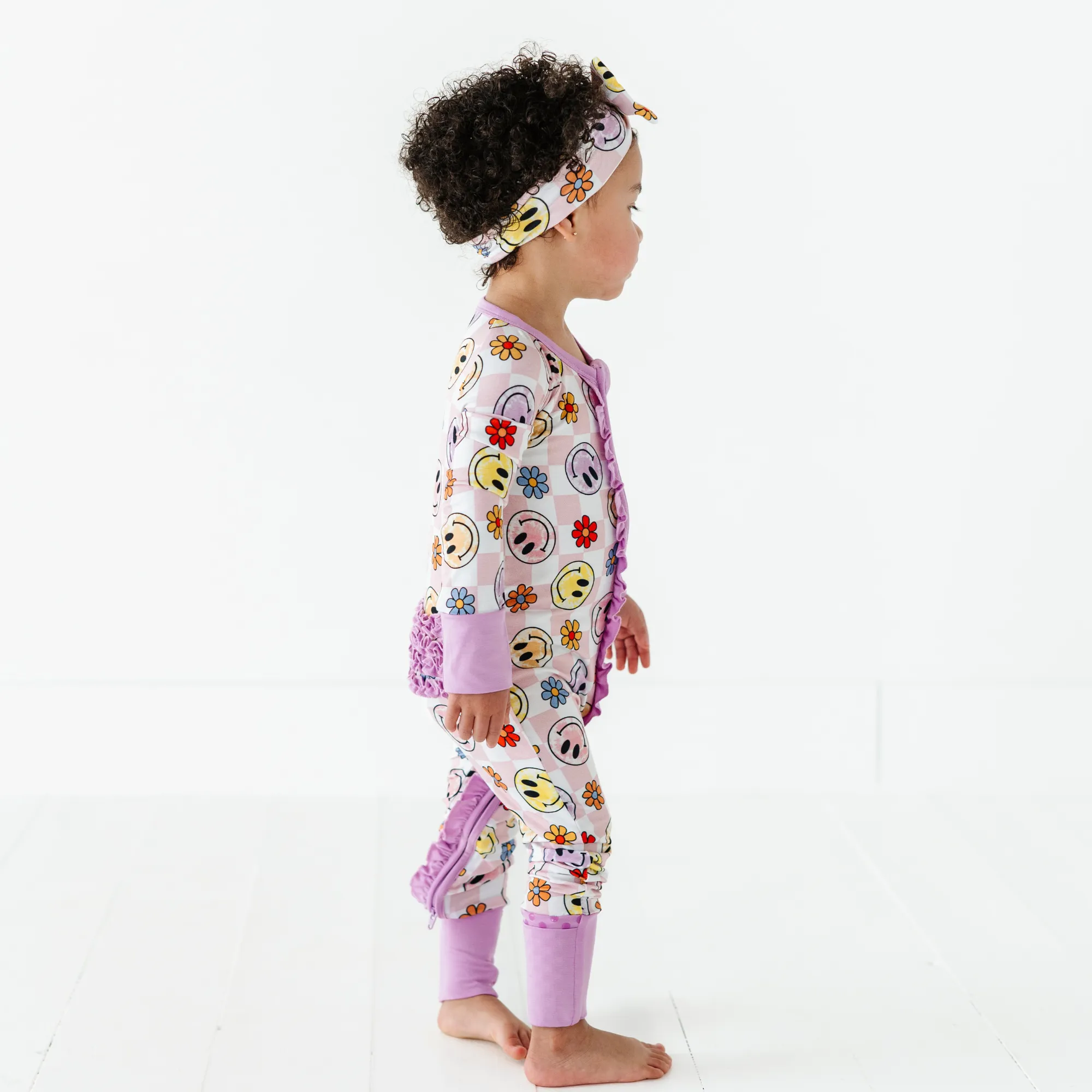 Smiley Daze Convertible Footies with Ruffle