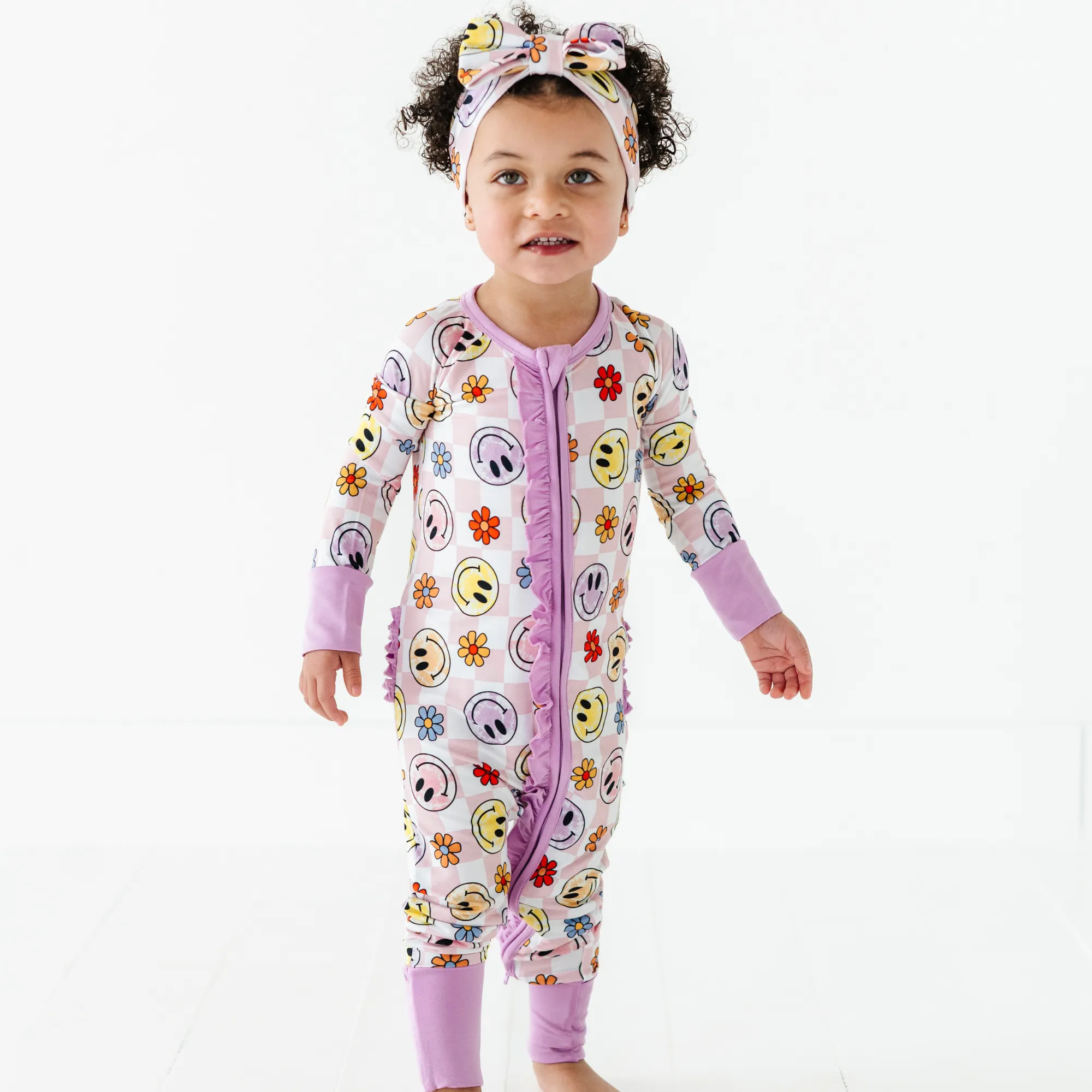 Smiley Daze Convertible Footies with Ruffle