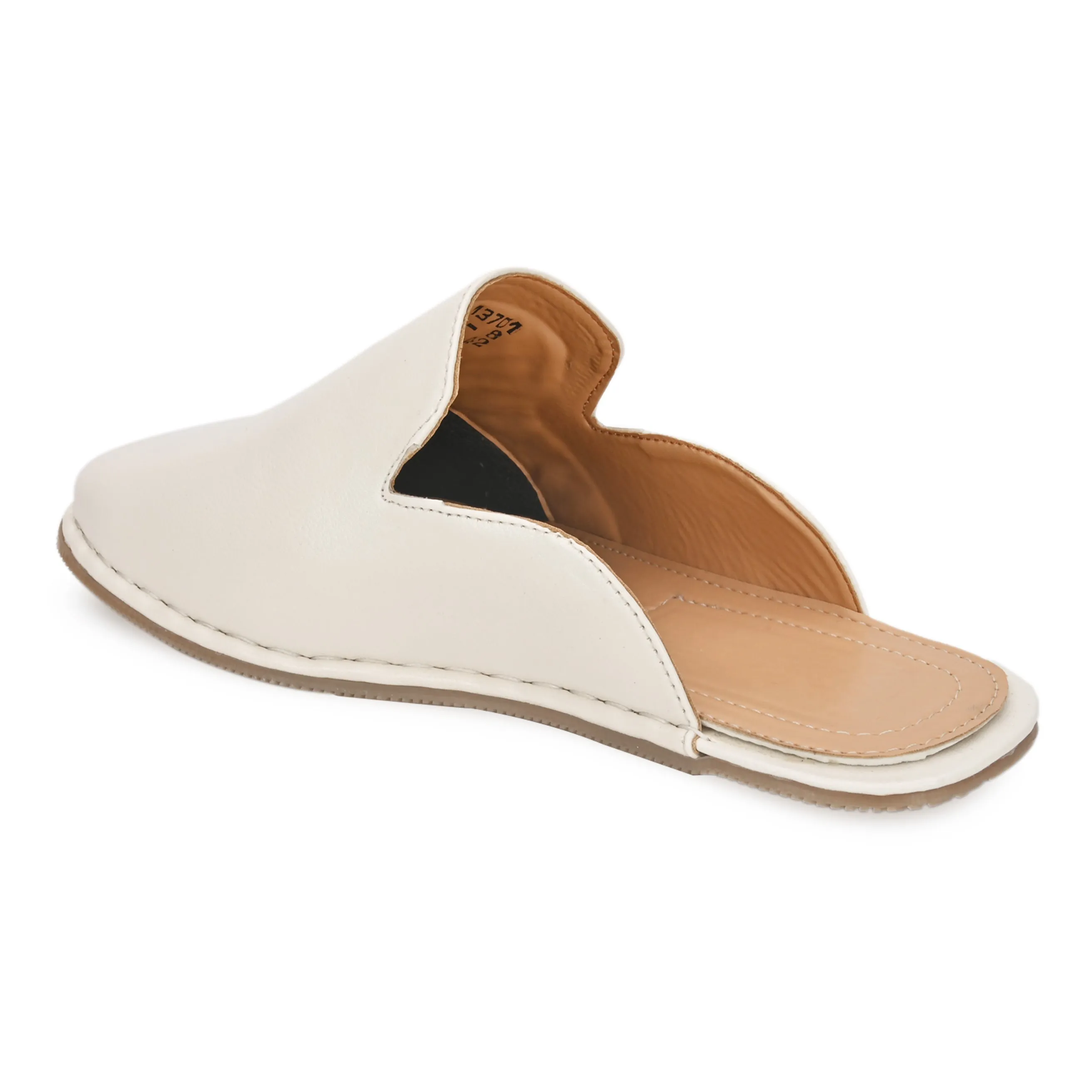 Snug  White Comfort Mules