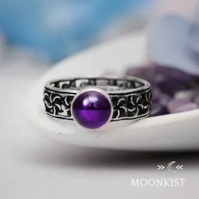 Sterling Silver Unique Periwinkle Flower Ring | Moonkist Designs