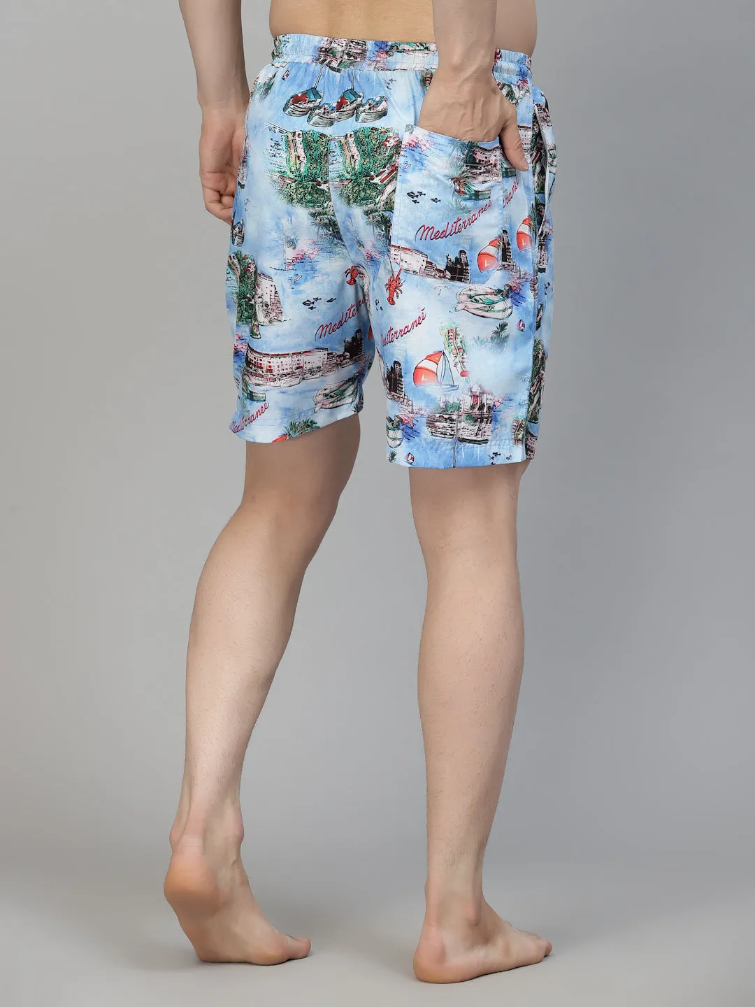 Style Quotient Men Multi Color Tropical Printed Polyester Swim Short