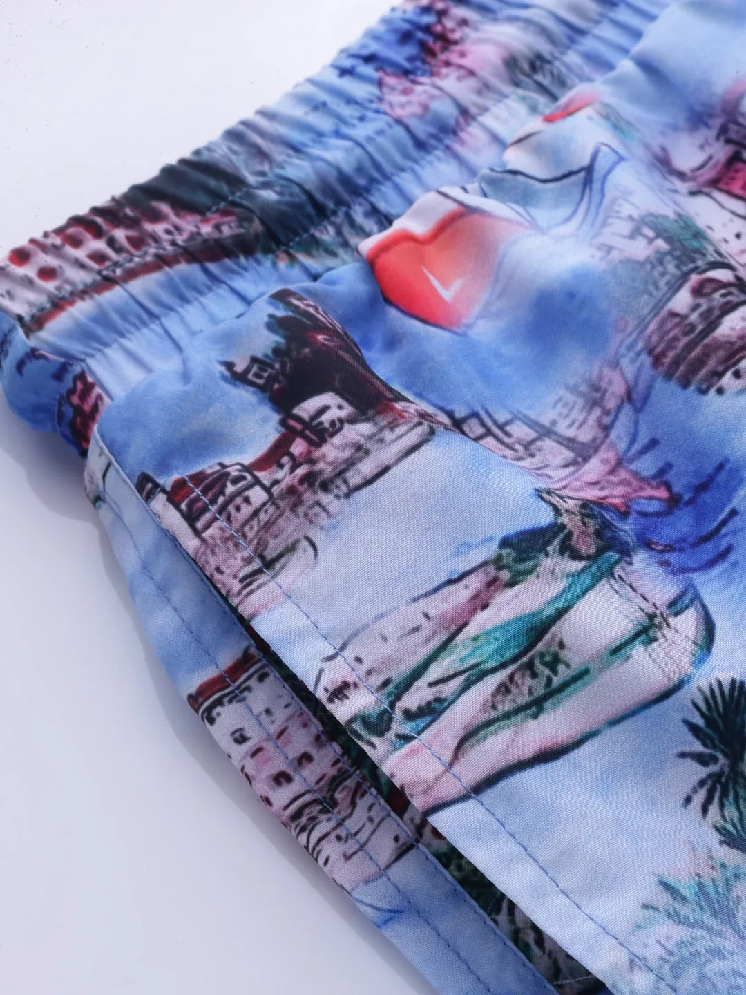 Style Quotient Men Multi Color Tropical Printed Polyester Swim Short