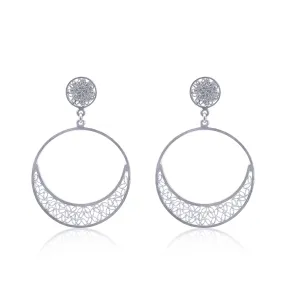 SUZANNE SILVER MEDIUM EARRINGS FILIGREE