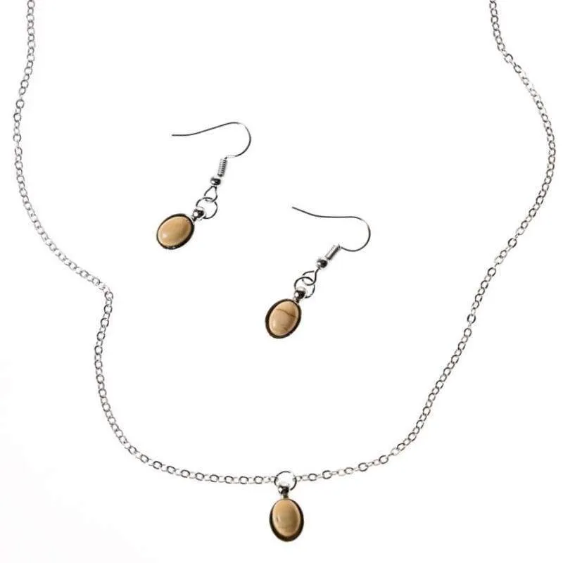 Take a Hint Dainty Brown Stone Necklace