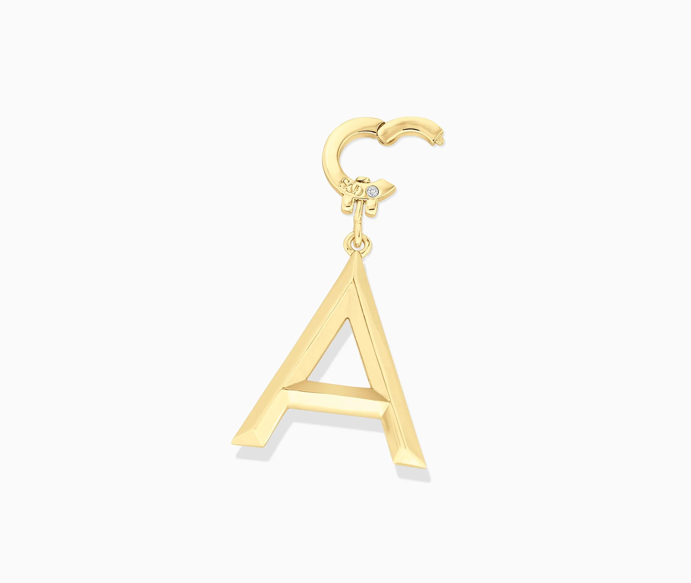 Tatum Clip On Grand Beveled Alphabet Charms