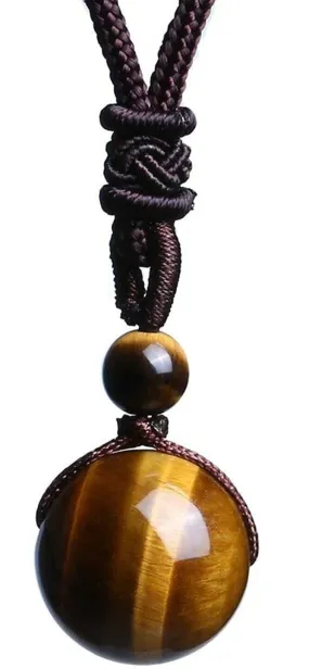 Tiger Eye Stone Lucky Rope Chain Fashion Necklace and Bracelet