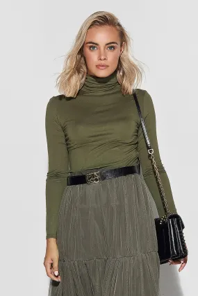 Turtleneck Jumper Olive Green