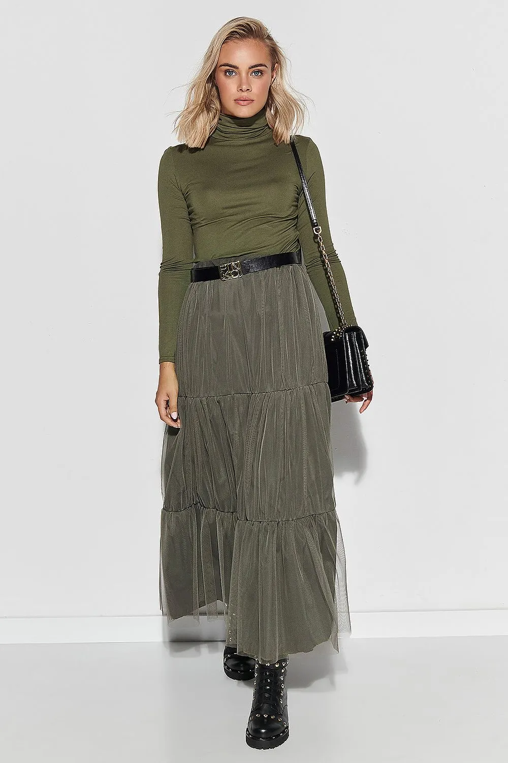 Turtleneck Jumper Olive Green