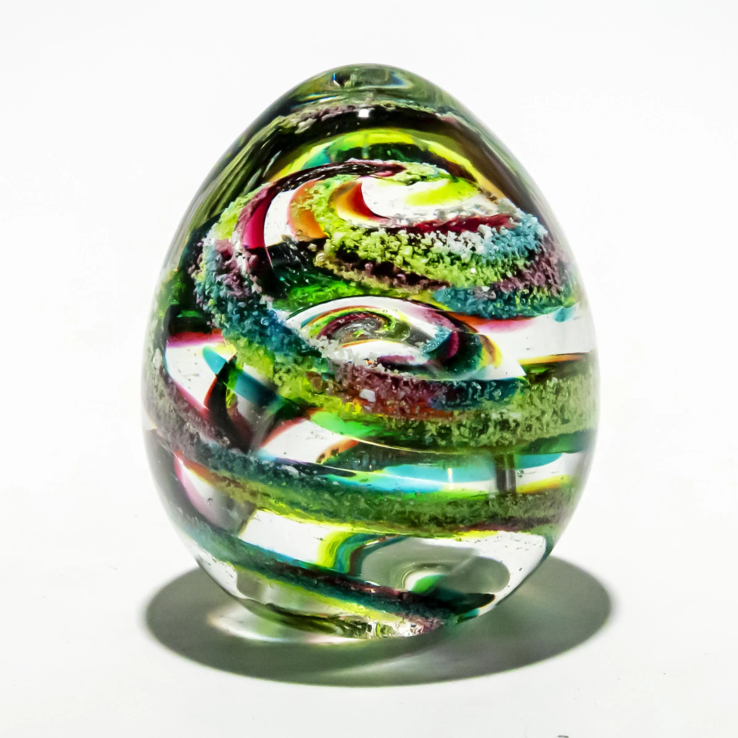 Vibrant Memorial Helix Egg with Cremains