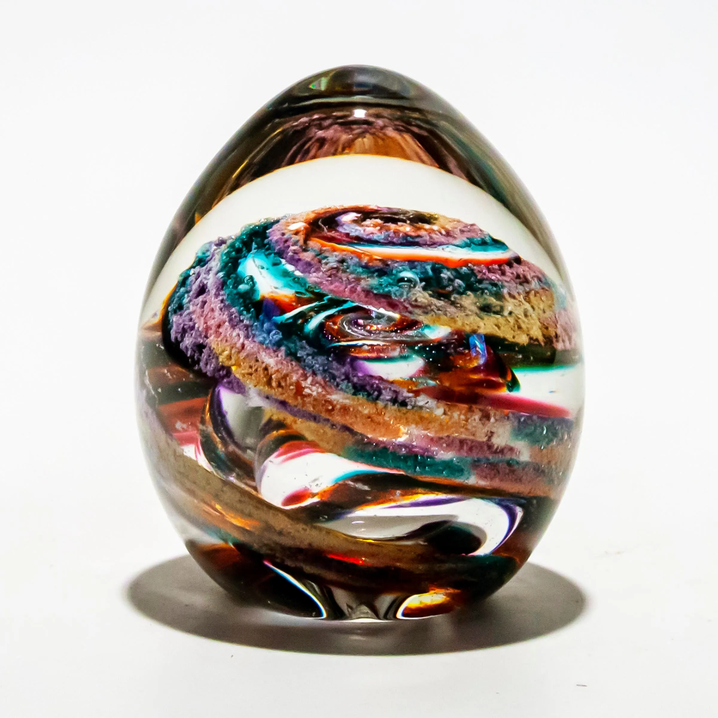 Vibrant Memorial Helix Egg with Cremains