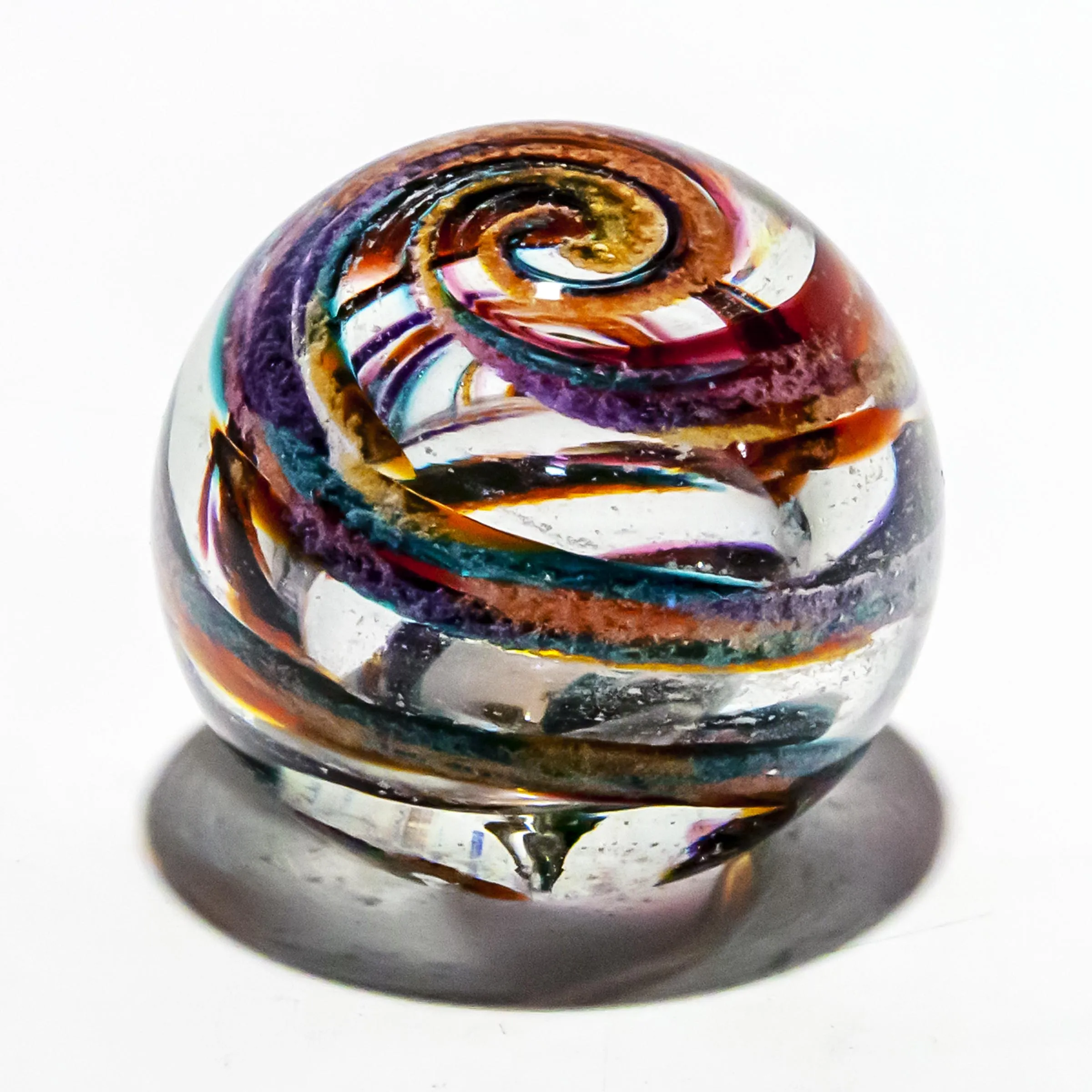 Vibrant Memorial Helix Orb with Cremains