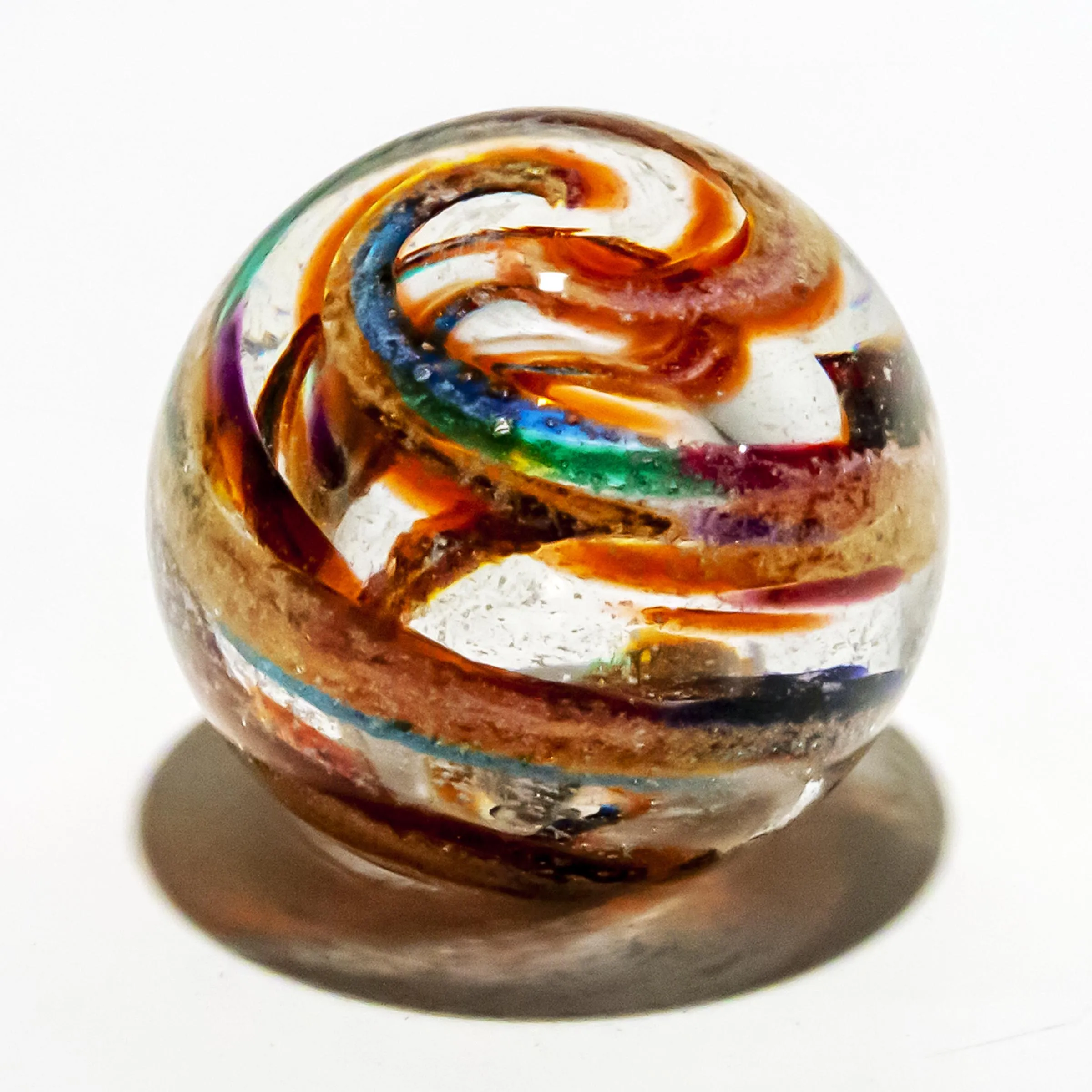 Vibrant Memorial Helix Orb with Cremains