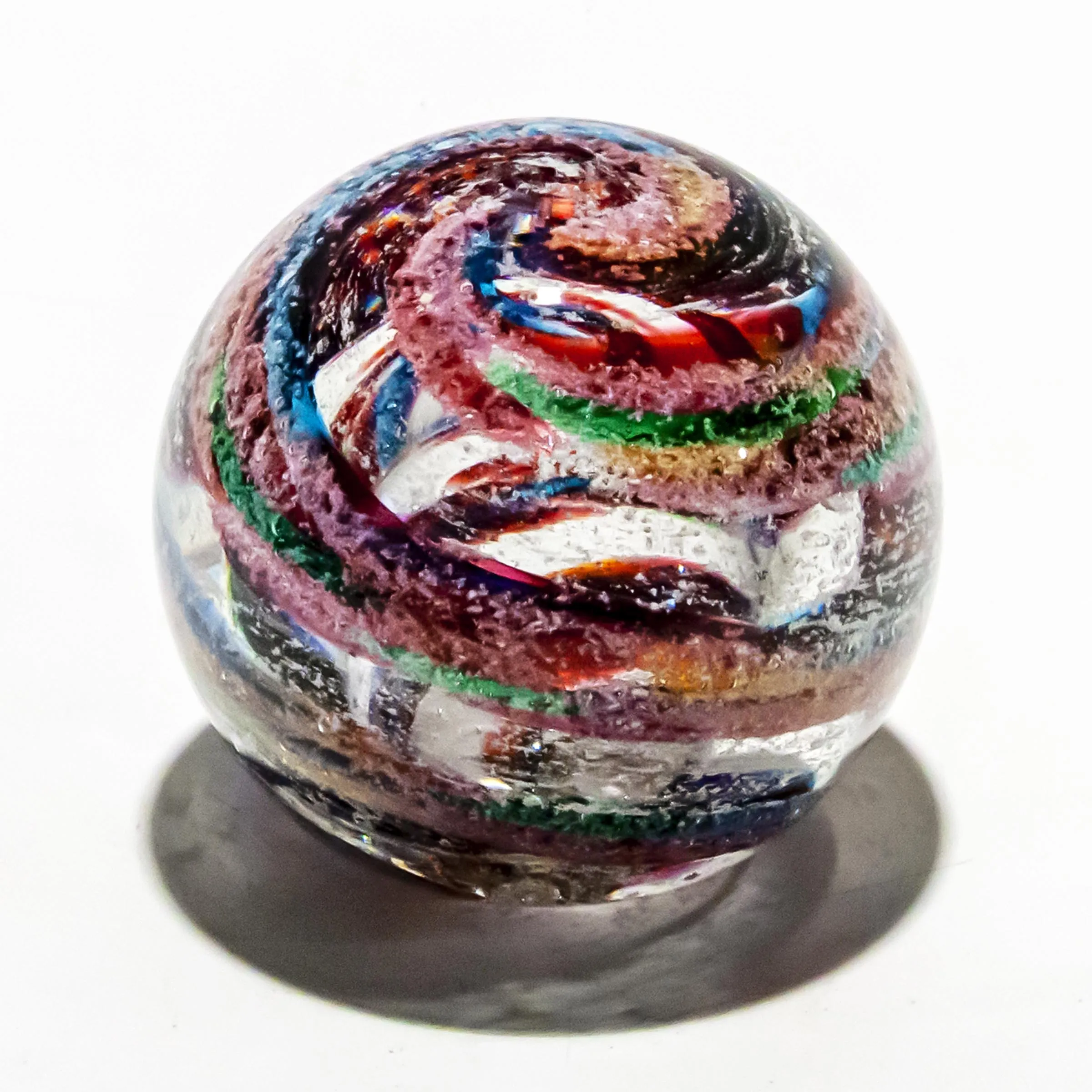 Vibrant Memorial Helix Orb with Cremains