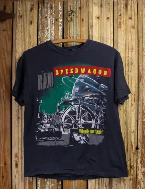 Vintage REO Speedwagon Wheels Are Turnin' Concert T Shirt 1984-85 Black Medium