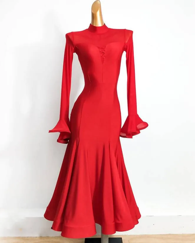 Vivid Valentine Red Ballroom Dress | 640