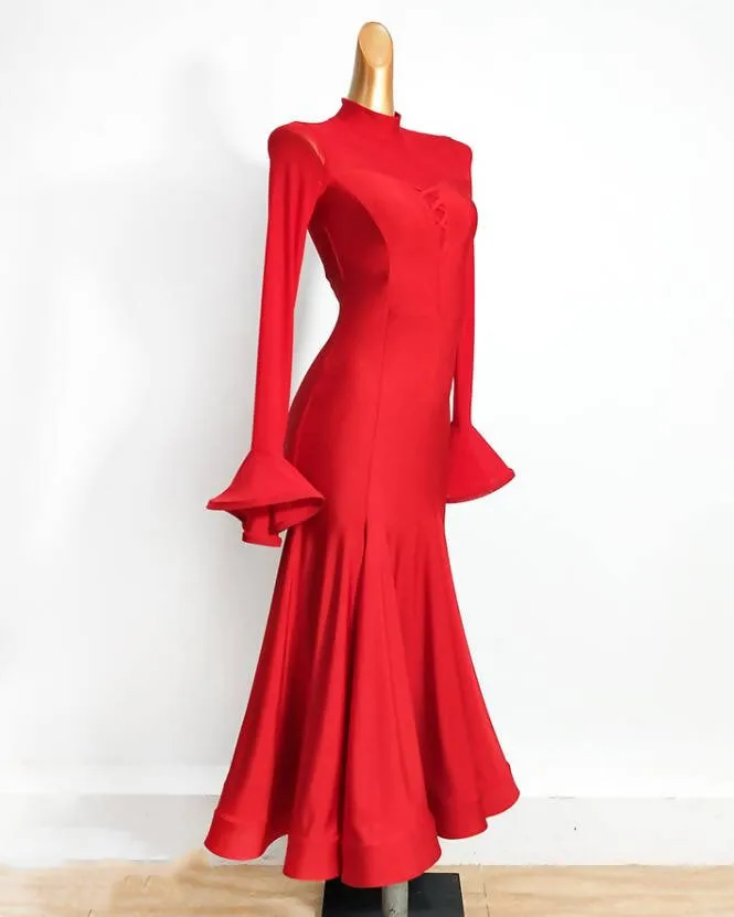 Vivid Valentine Red Ballroom Dress | 640