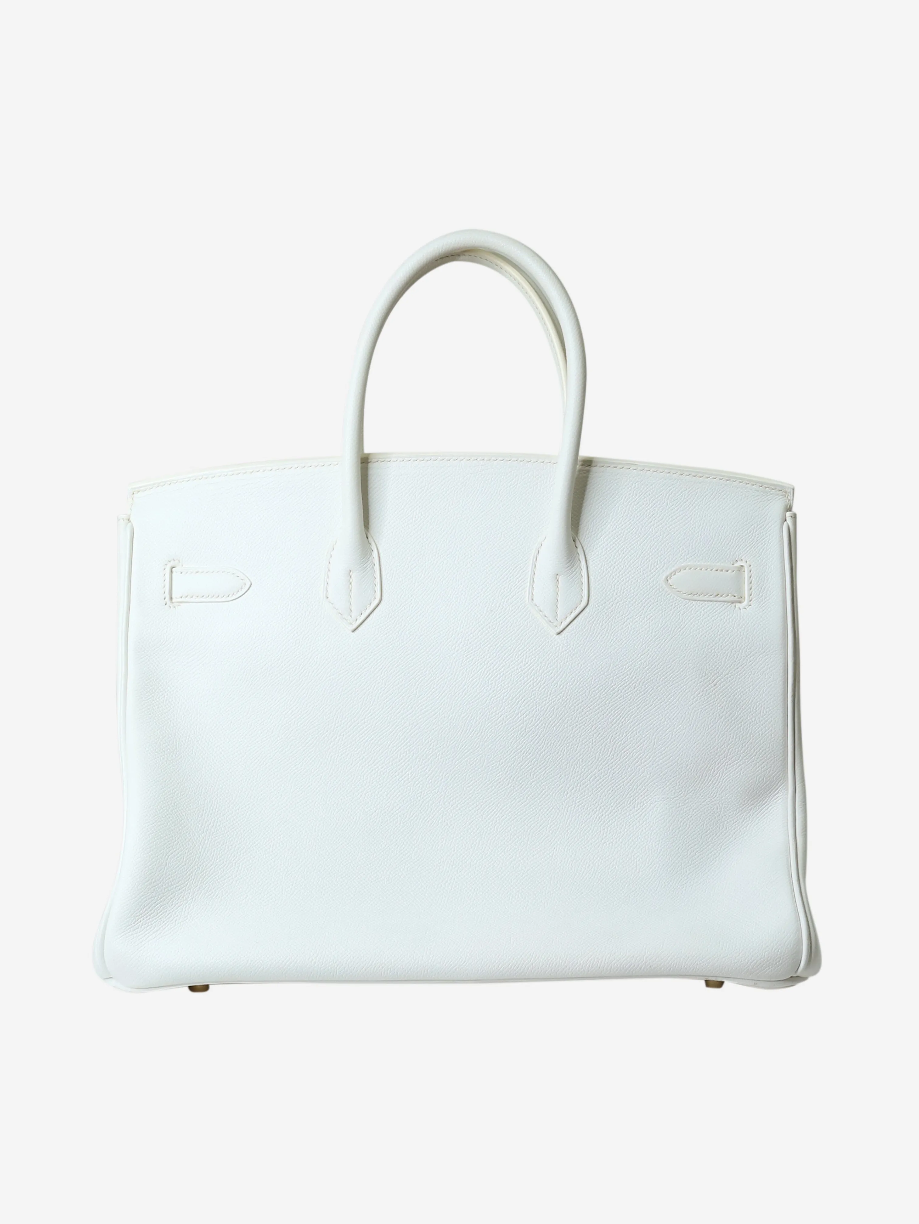 White 2007 Birkin 35 Bag in Clemence leather