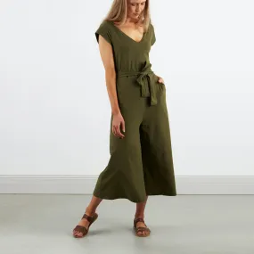 Wide Leg Jumpsuit  | Olive