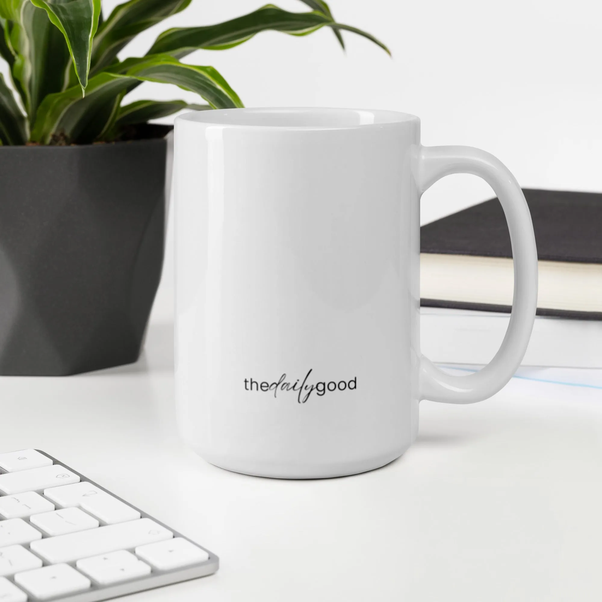 With A Grateful Heart White Mug