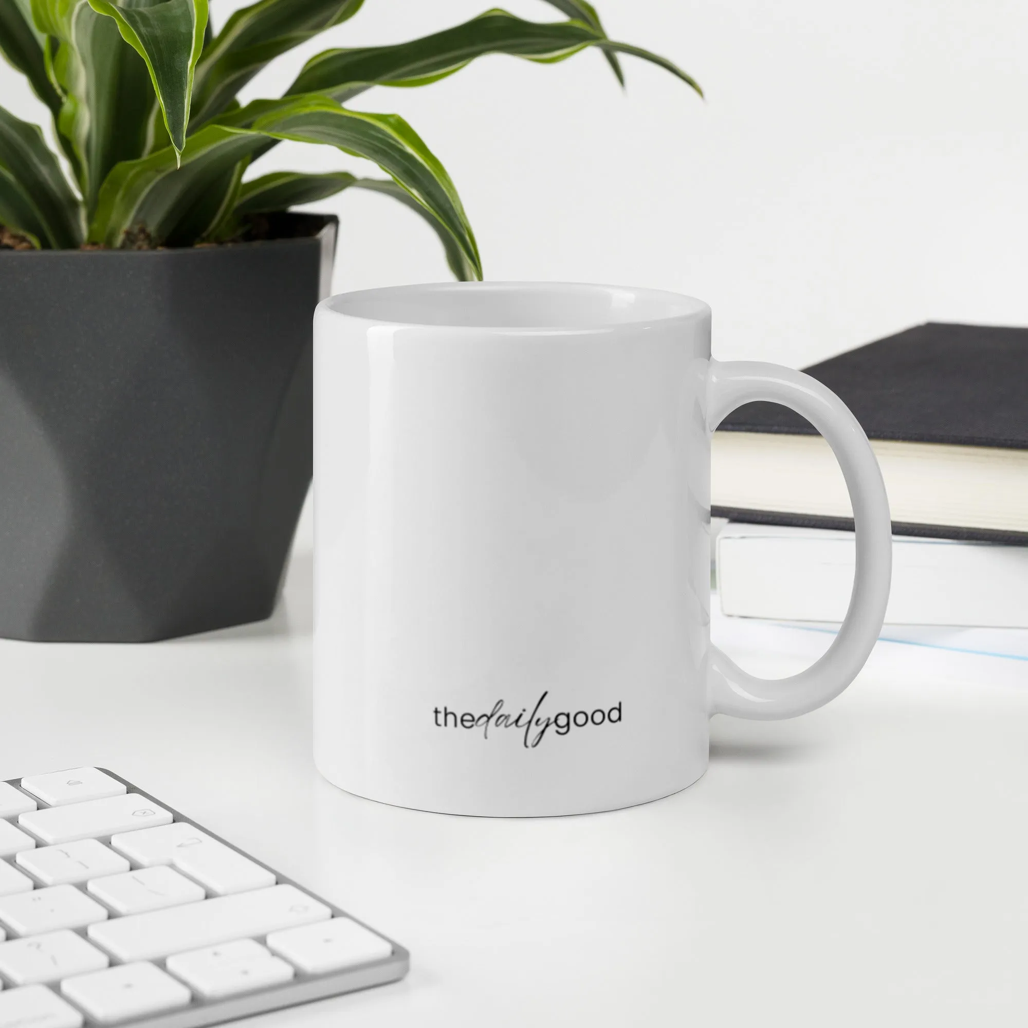 With A Grateful Heart White Mug