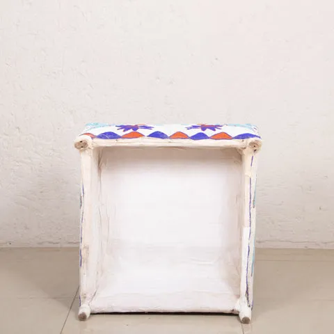 Yoruba Beaded Arm Chair Set of 2 | Blue Flowers