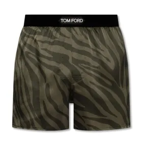 Zebra-Print Stretch-Silk Boxers